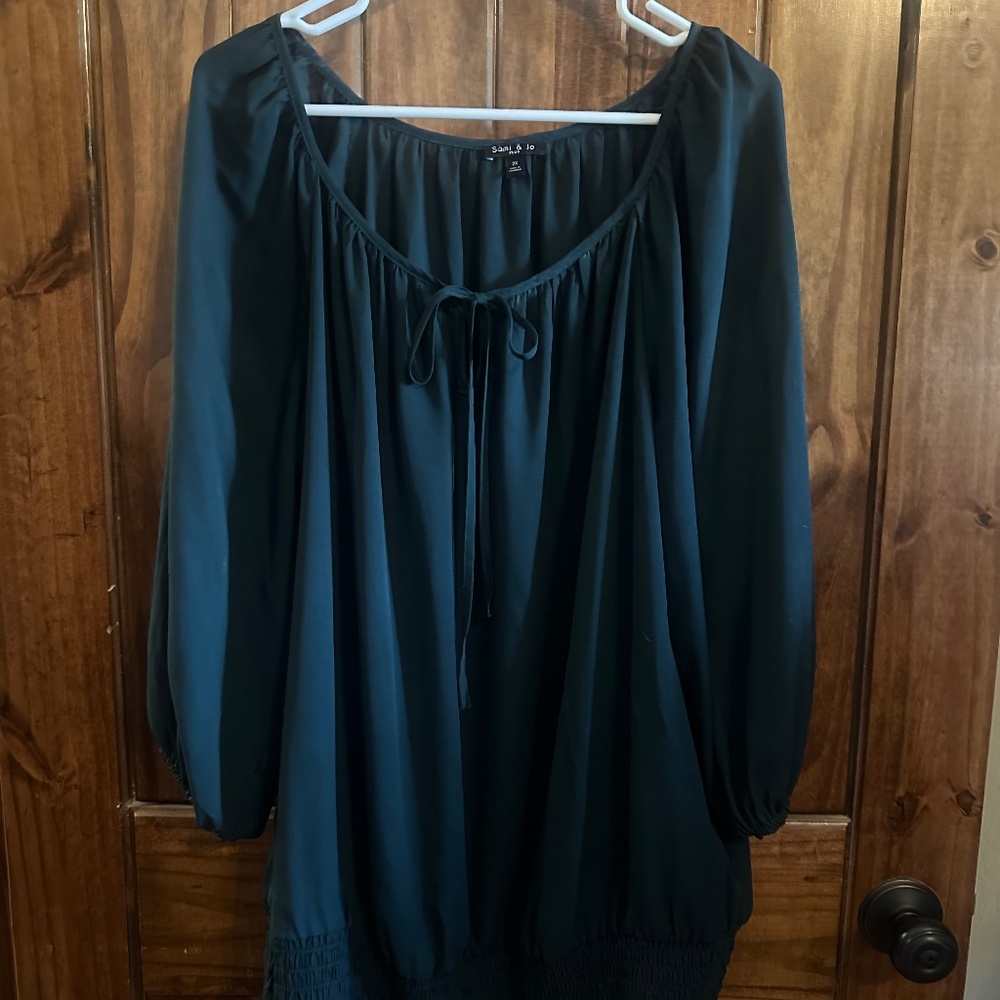Sami & Jo dark green dressy shirt